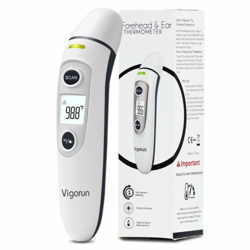 【New Version】Vigorun Medical Forehead and Ear Thermometer, Digital Infrared Temporal Thermometer for Fever, Instant Accurate Reading for Baby Kids and Adults