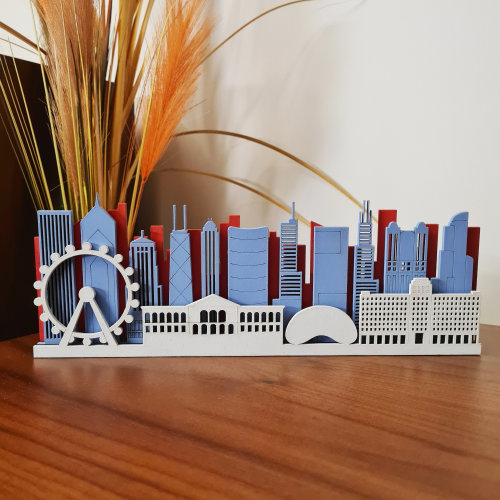 Chicago 3D Skyline Wooden Home or Office Decor, Minimalist Wall Decor for any Chicago Lover, Special Day and Housewarming Gift