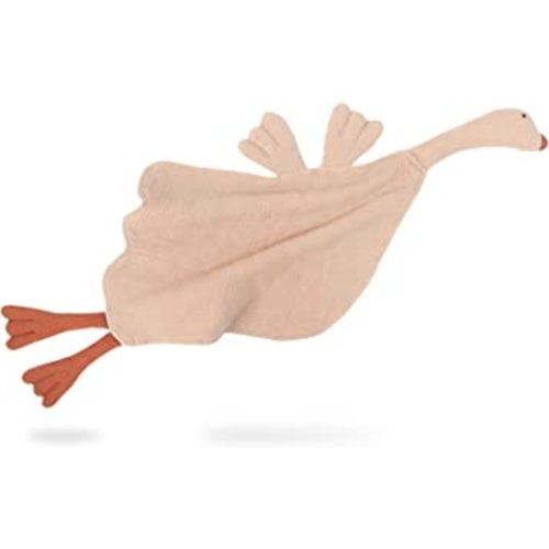 lulumoon Goose Security Blanket: Muslin Lovey for Babies Travel & Daycare - Skin-Friendly Snuggle Toy for Self-Soothe
