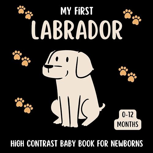 My First Labrador High Contrast Baby Book for Newborns 0-12 Months: Cute Black and White Labrador-Retriever Themed Pictures For Babies From Birth Paperback – Large Print, November 19, 2023