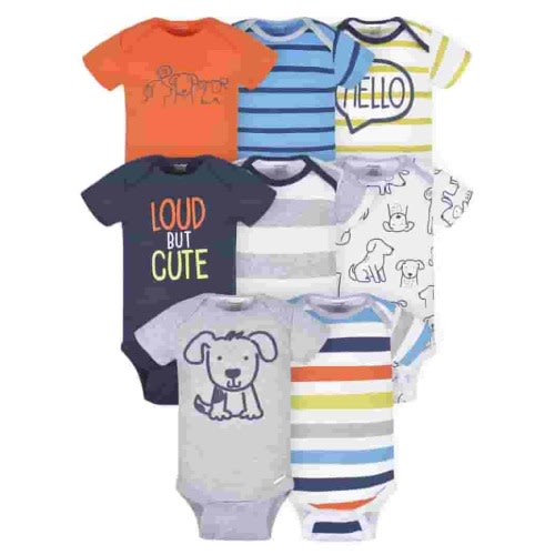 Onesies Brand Baby Boy Bodysuits, 8-Pack, Sizes Newborn - 12 Months