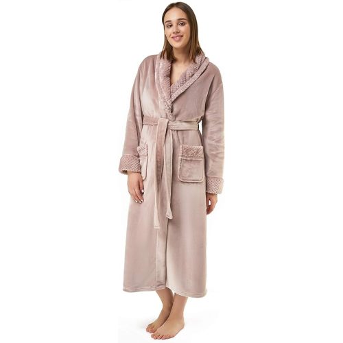 Turquaz Oversize Plush Robes For Women, Soft Warm Fleece Bathrobe for Women