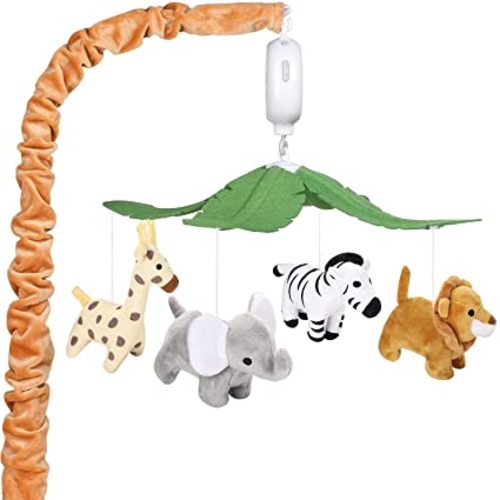 CLYMENE Safari Animals Baby Musical Crib Mobile for Baby Boys and Girls