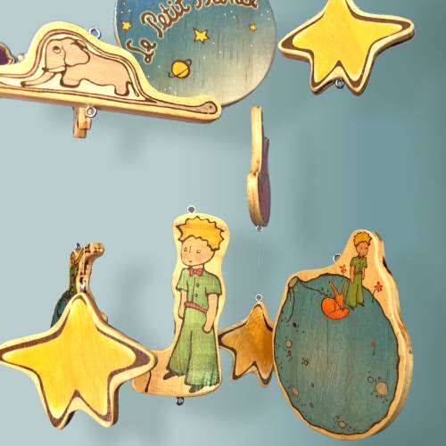 The Little Prince - Le Petite Prince - Wooden Baby Mobile
