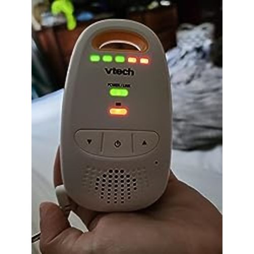 VTech DM111 Upgraded Audio Baby Monitor. 1 Parent Unit with Rechargeable Battery, Best-in-Class Long Range, Digital Wireless Transmission, Crystal-Clear Sound, Plug & Play, Sound Indicator & Alerts - Audio Monitor with 1 Parent Unit