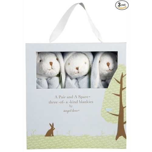 Angel Dear - Blue Bunny, Pair and A Spare Blankie Set