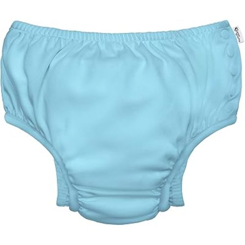 Green Sprouts Baby Ultimate Reusable Snap Swim Diaper, Aqua, 6-12 Months