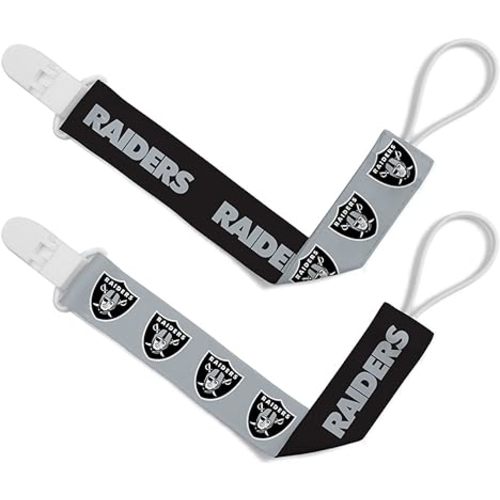 Baby Fanatic NFL Unisex-Baby 2-Pack Pacifier Clips