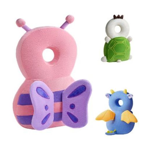 BabyBond Toddle Baby Head Protection Cushion Backpack Wear, Pink Butterfly