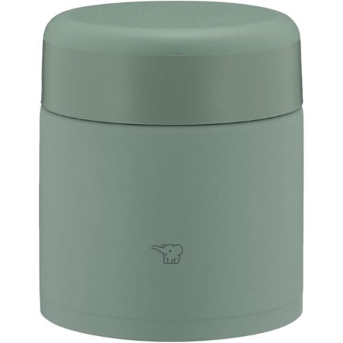 ZOJIRUSHI SW-KA30-GM Mahobin Stainless Steel Thermal Soup Jar, Lunch Jar, Seamless 10.1 fl oz (300 ml), Matte Green, Integrated Lid and Seal, Easy to Clean, Only 3 Pieces