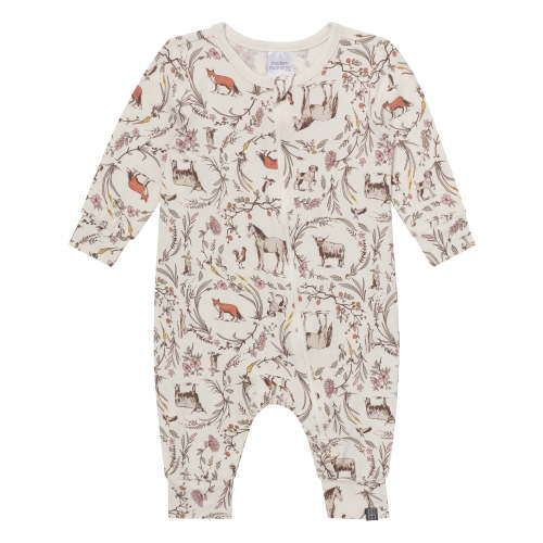 Modern Moments by Gerber Neutral Two-Way Zip Viscose Coverall, Sizes Newborn - 24 Months