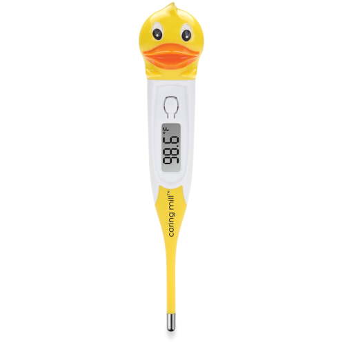 Caring Mill Digital Oral, Rectal and Underarm Thermometer for Infants, Baby, and Kids - Duck