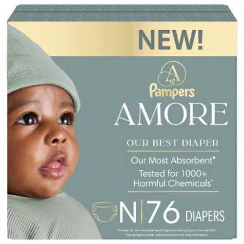 Amore by Pampers Diapers Super Pack - Size Newborn - 76ct