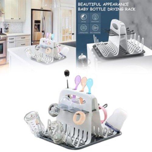 Wozhilaka Kitchen Storage Rack Modern Minimalist Bottle Draining and Drying Rack for Babies Tableware Cleaning Bottle Box Nipple Portability and Organization for Kitchen Dining Organize