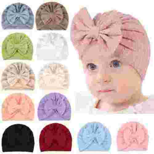 Yoyauz Baby Turban Baby Girl Hats Top Knot Newborn Cap Hospital Head Wrap Beanie Toddler Infant Baby Hat