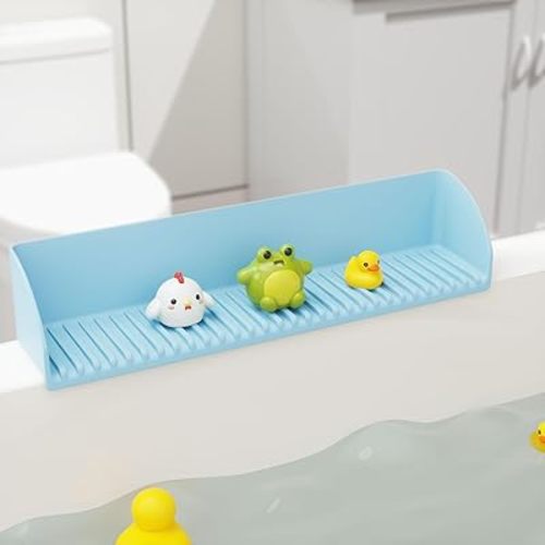 Bathtub Splash Guard for Tub - 1Pack, Blue
