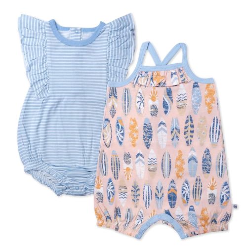 HonestBaby unisex-baby Multipack Strappy Romper Sets and Dresses 100% Organic Cotton for Infant Baby and Toddler Boys, Girls, Unisex