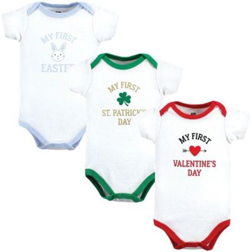 Hudson Baby Infant Boy Cotton Bodysuits, Boy First Valentine Easter, 9-12 Months