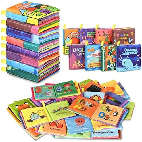 Amazon.com: Baby Bath Books,Nontoxic Fabric Soft Baby Cloth Books,Early Education Toys,Waterproof Baby Books for Toddler, Infants Perfect Shower Toys,Kids Bath Toys Birthday Gift(Pack of 8) : Toys & Games