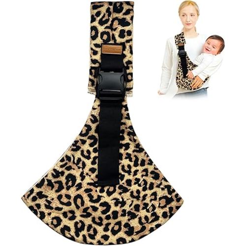 Baby Sling Carrier,Toddler Carrier,2026 New Baby Sling,Portable and Lightweight Sling,Non-Slip Hip Seat Carrying 10-30lbs(Leopard Print)