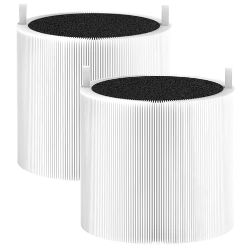 Blueair 2 Pack Replacement Filter - True HEPA H13, Compatible with Blue Pure 411i/411a/411 Max Air Purifier