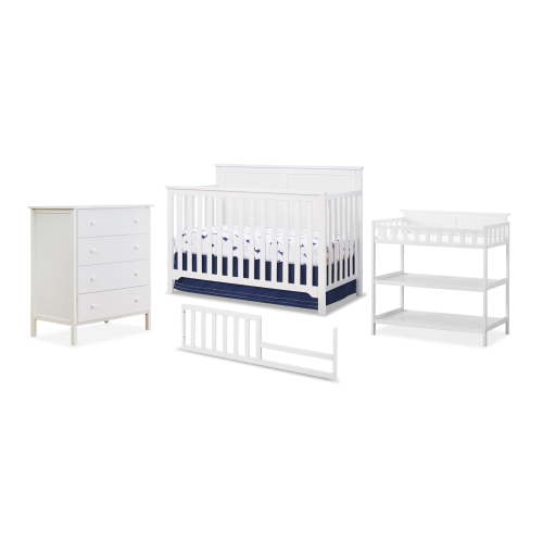 Sorelle 4-in-1 Convertible Crib, Changing Table, Dresser, Toddler Bed Combo for Kids
