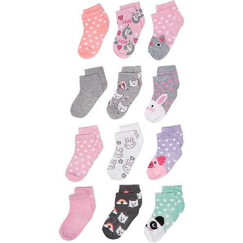 Cherokee Little Girls 12 Pack Shorty Socks