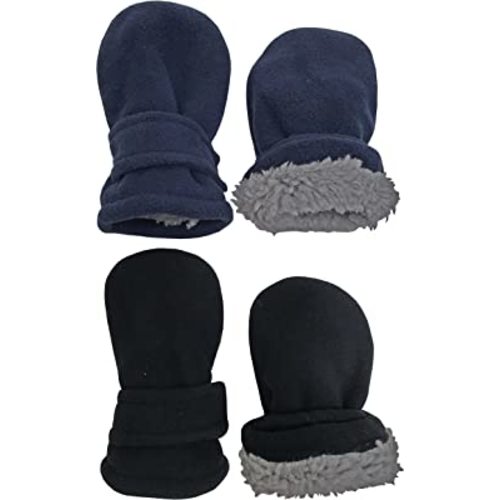 N'Ice Caps Baby Toddler Mittens Kids 2 Pairs Fleece Gloves Winter Warm Sherpa Lined