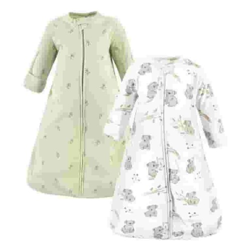 Hudson Baby Cotton Long-Sleeve Wearable Sleeping Bag, Sack, Blanket, Cuddly Koala Long Sleeve, 0-3 Months
