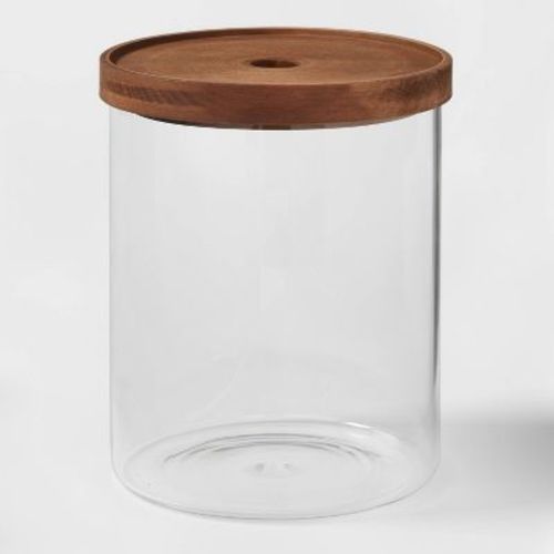 105oz Glass Storage Canister With Wood Lid - Threshold™