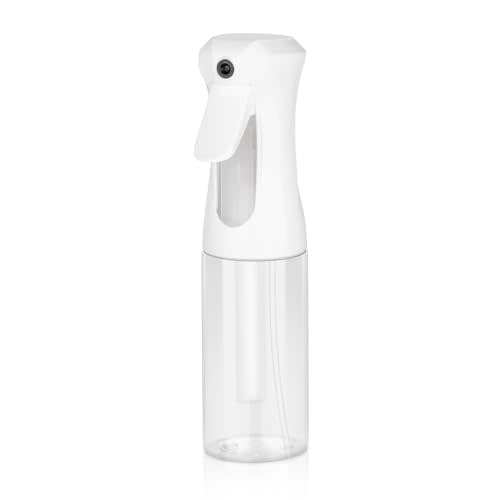 HPPFFY Continuous Spray Bottle for Hair, 1Pack White 6.8oz Mister Spray Bottle, Hair Spray Bottles for Hairstyling, Cleaning, Plants, Pets, Salons & More