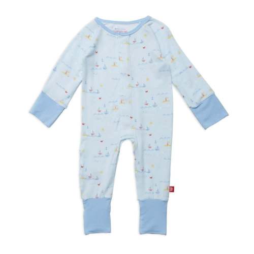 Magnetic Me Modal Grow-With-Me Convertible Coverall - Sail-Ebrate Good Times, 3-6m