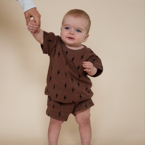 Suede's Way │ lightning bolt short set