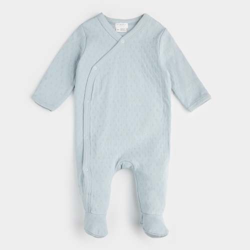 Sky Blue Pointelle Knit Cross Body Sleeper