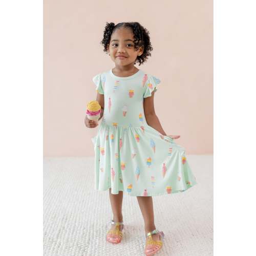 Pocket Dress in Mint Ice Cream