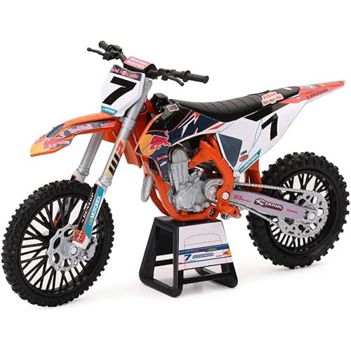 New-Ray Motorcycles 1:12 Compatible with KTM 450 SX-F Red Bull KTM #7 Aaron Plessinger 58363