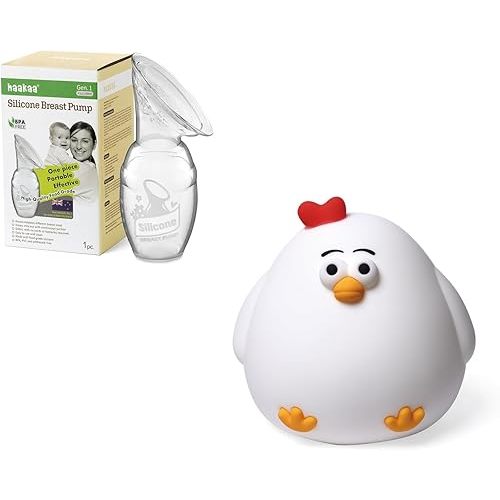 haakaa Manual Breast Pump 4oz/100ml & Baby Night Light Set