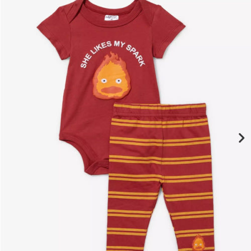 Studio Ghibli Howl's Moving Castle Calcifer Infant One-Piece & Pants Set - BoxLunch Exclusive | BoxLunch