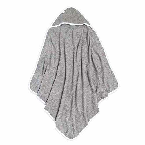Burt's Bees Baby - Hooded Towel, Absorbent Knit Terry, Super Soft Single Ply, 100% Organic Cotton (Heather Grey, 1-Pack)
