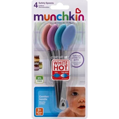 Munchkin® White Hot® Safety Baby Spoons, 4 Pack