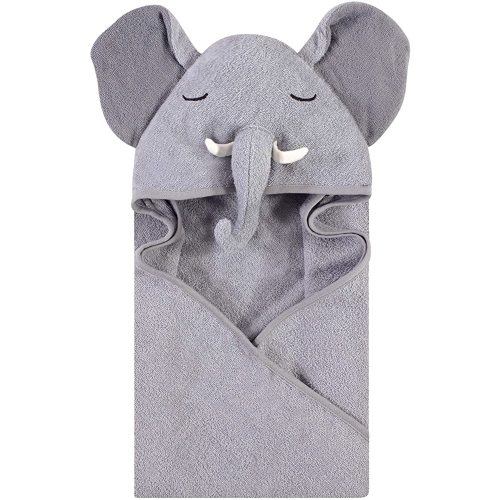Hudson Baby Cotton Animal Face Hooded Towel