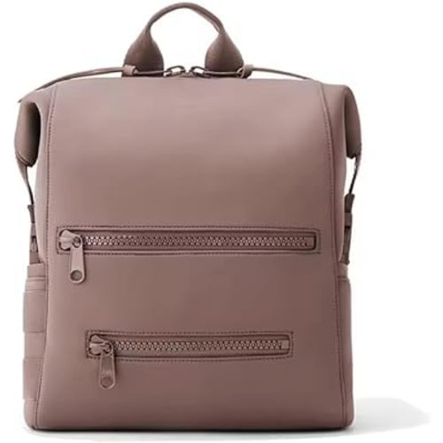 State of Bliss Diaper Bag Backpack Durable Pink Neoprene with Changing Pad and Bottle Pockets, Large | Hands-free wrangling for Parents On-the-Go