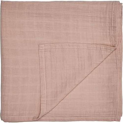 Swaddle - 100% Organic Cotton - Muslin Swaddle Blankets for Newborn, 47" x 47" (Blush)