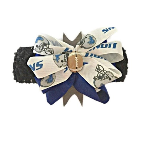 Lions Baby Girl Boutique Bow Crocheted Headband