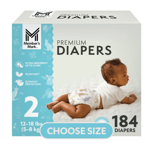 Member's Mark Premium Baby Diapers, Sizes Newborn - 8 - Samsclub.com