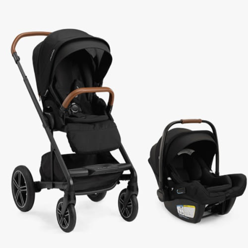 Nuna ® PIPA ™ aire rx Caviar Black Reclining Baby Car Seat + MIXX ™ next Stroller Travel System