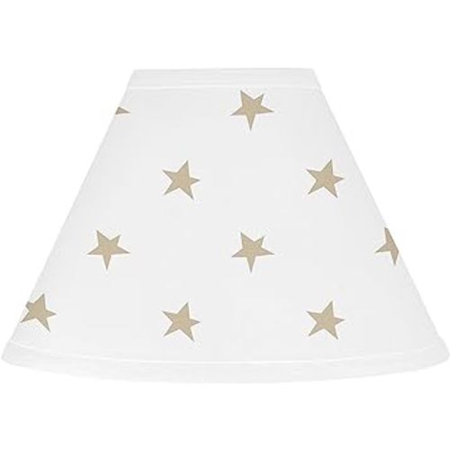Gold and White Star Lamp Shade for Celestial Collection by Sweet Jojo Designs