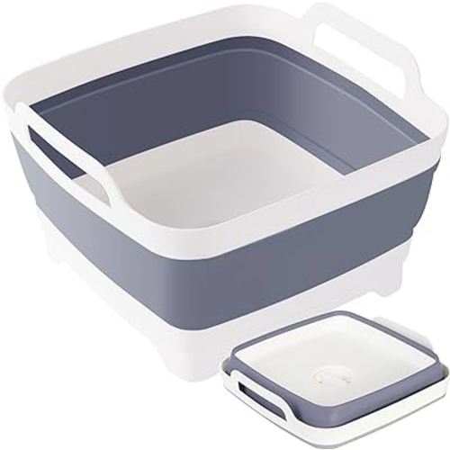 Collapsible Dish Tub 9L-Collapsible Basin Bucket Portable Sink-Outdoor Multiuse Foldable Sink Tub Wash Dish Basin for Kitchen Sink RV Camping