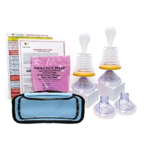 LifeVac Home & Blue Travel Kit Combo - Portable Suction Rescue Device, First Aid Kit for Kids and Adults, Airway Suction for Children and Adults