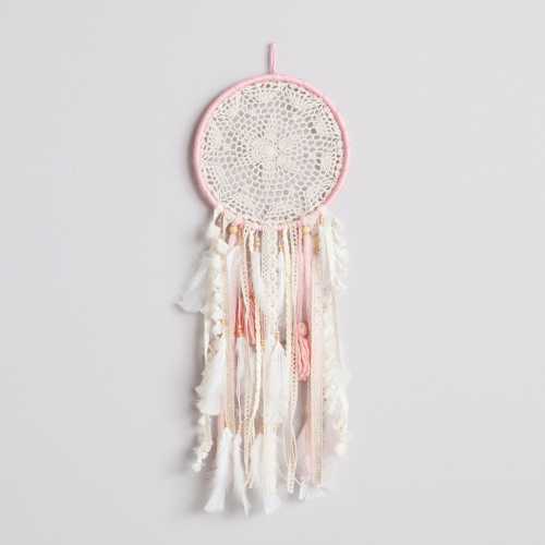 New Baby Gif Pink Dreamcatcher Custom Made Elegant Dream Catcher Wall Hanging Festival Gift For Home Decor Bohemian Baby Room Nursery Wall